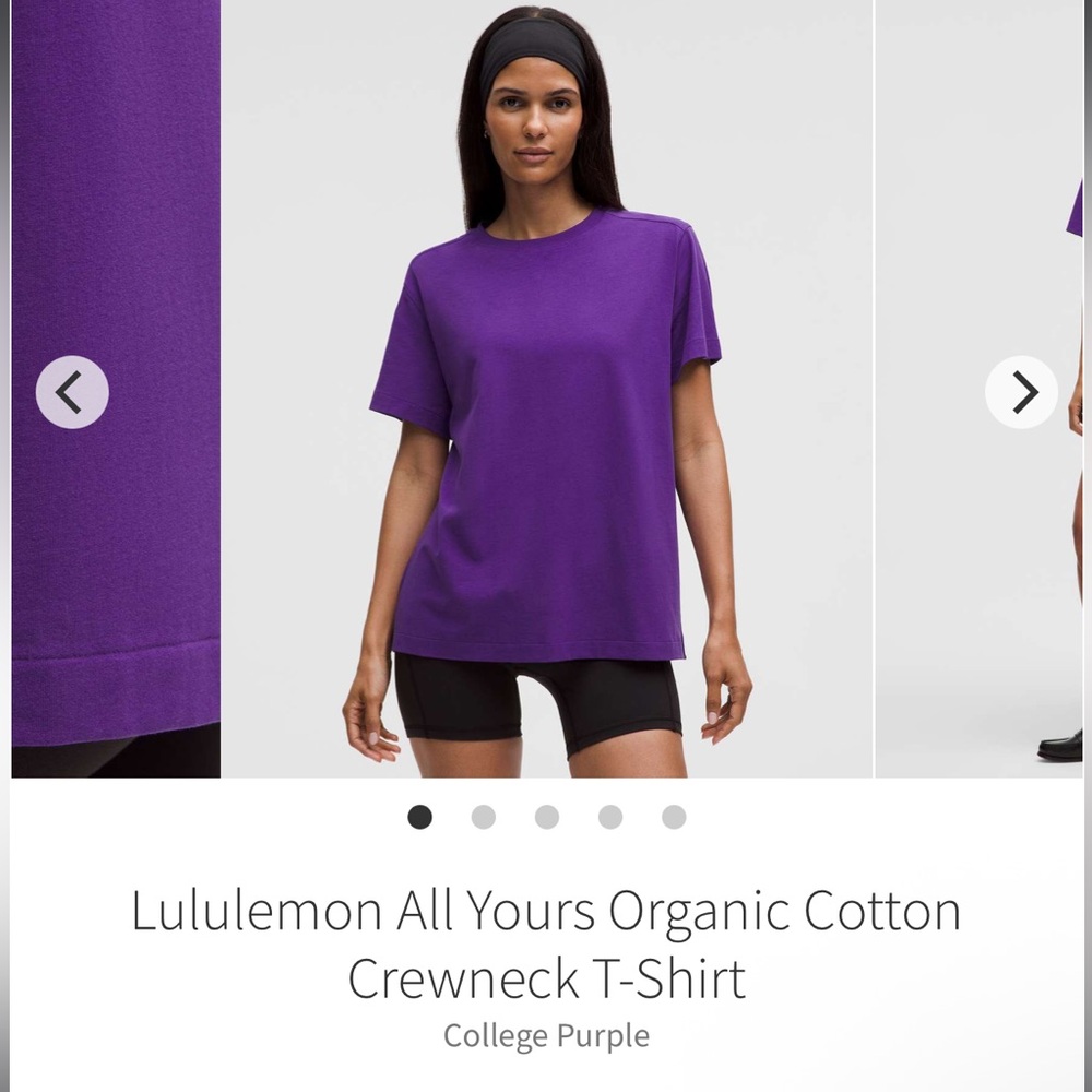 lululemon All Yours Organic Cotton T-Shirt - College Purple - Medium
